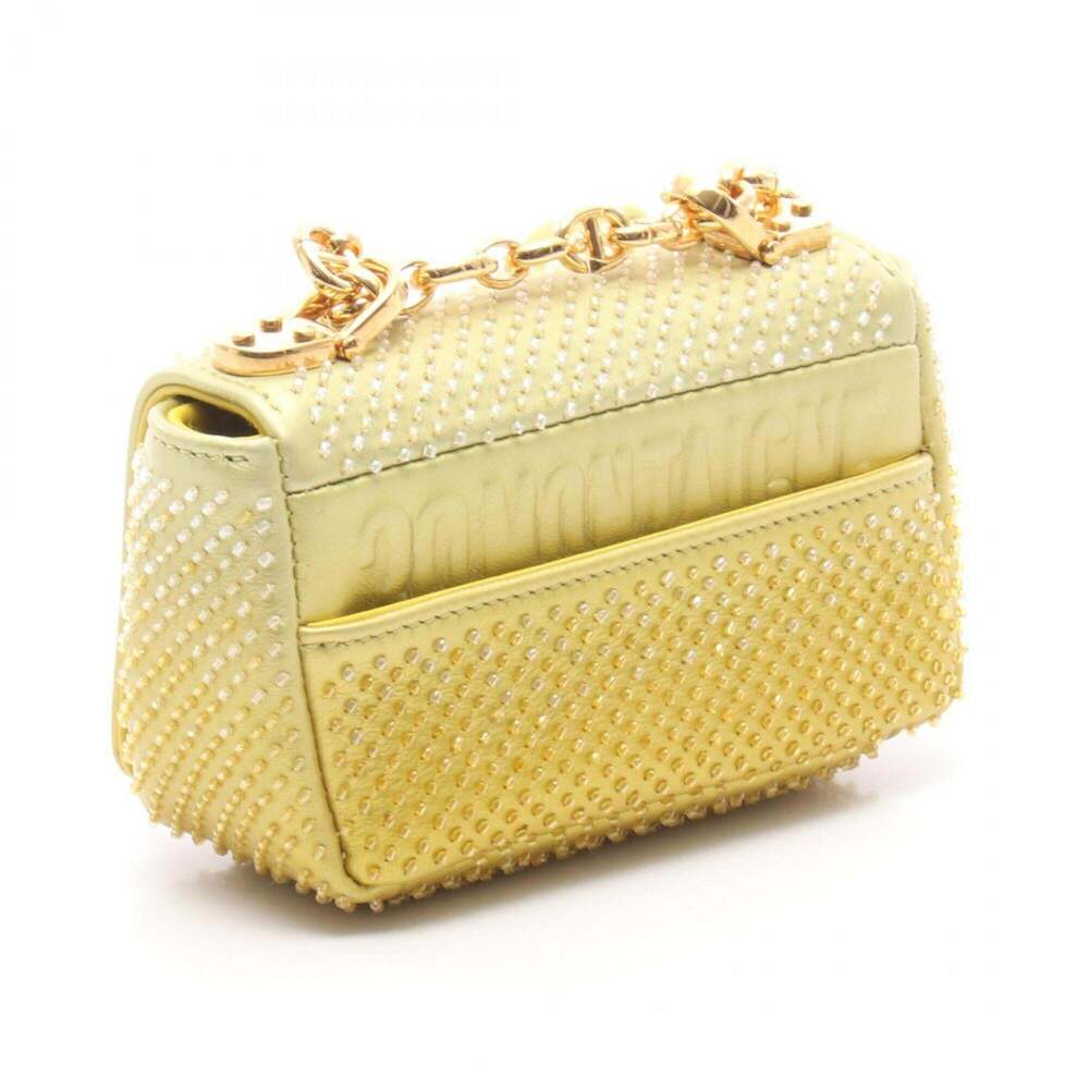 CHRISTIAN DIOR Yellow Leather Shoulder Bag - Picture 2 of 6